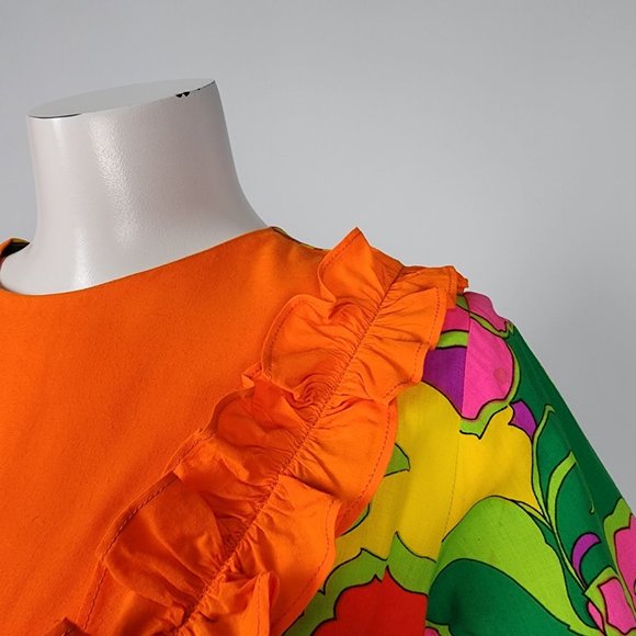 Vintage Pikake Made In Hawaii 70s Floral Dress Size M/L - Picture 3 of 16